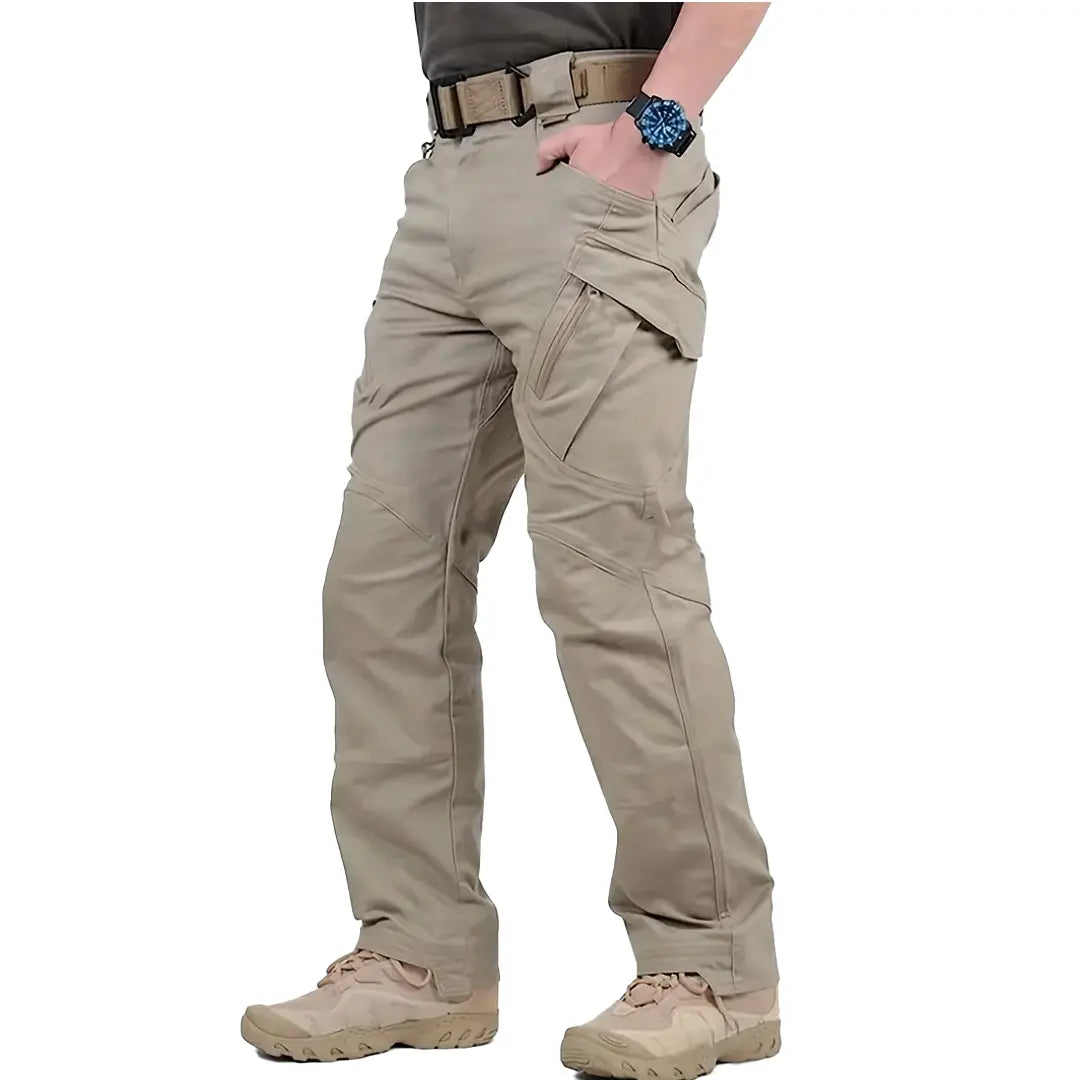 Front view of men’s ultra-resistant tactical pants – waterproof