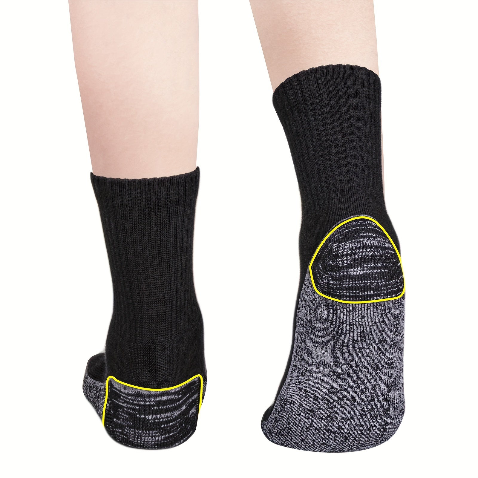 Socks worn with work boots – durable fit and coverage