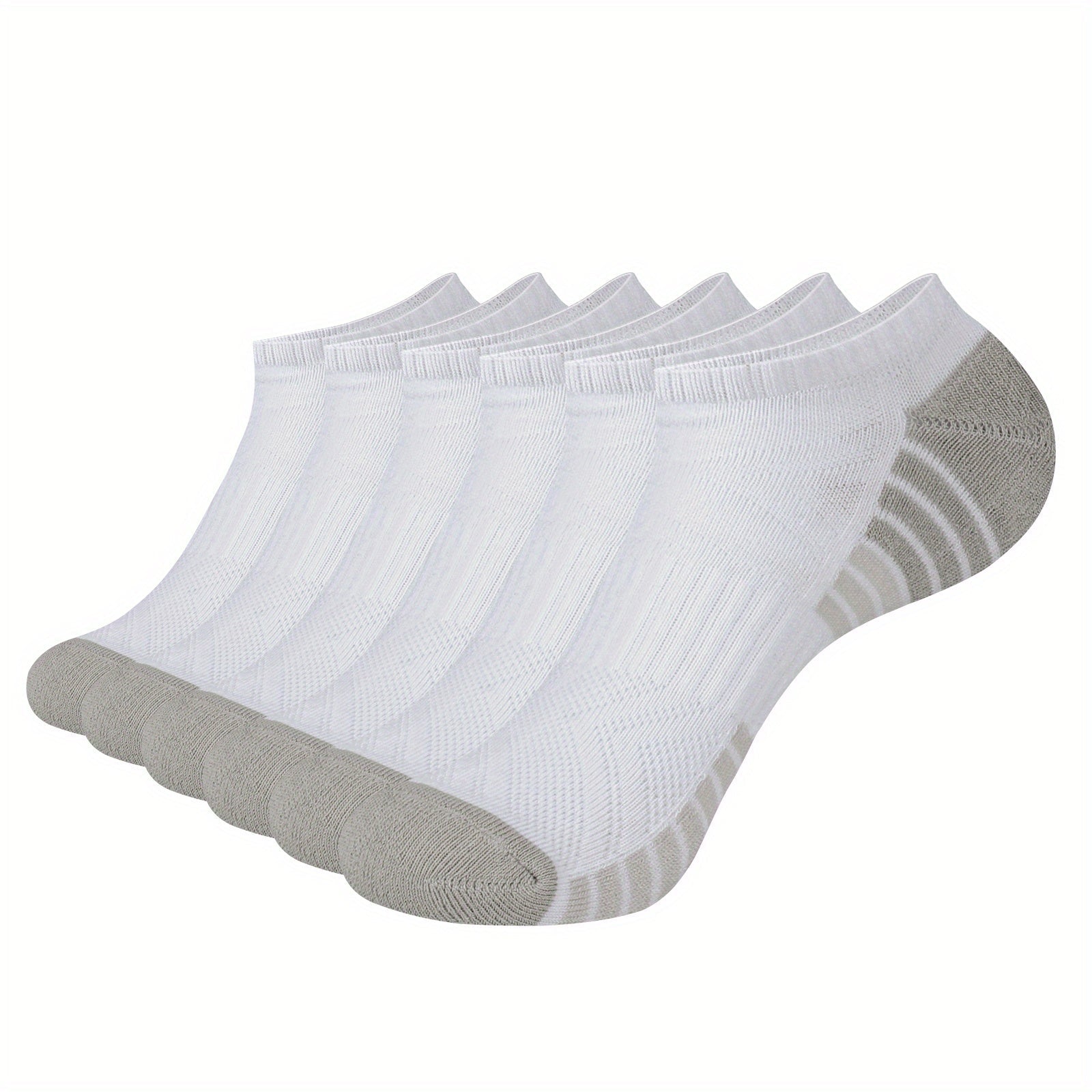 6-Pack Cushioned No-Show Ankle Socks