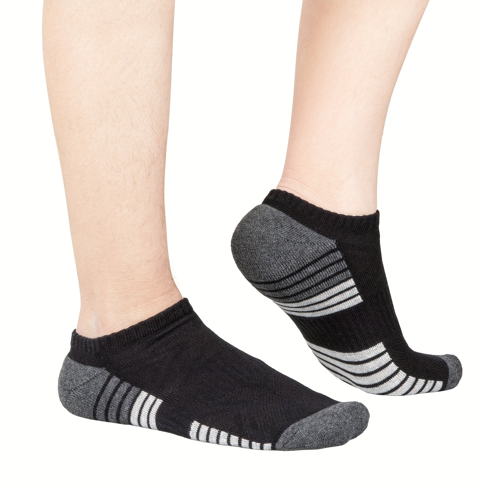 Close-up of striped design and cotton knit texture

