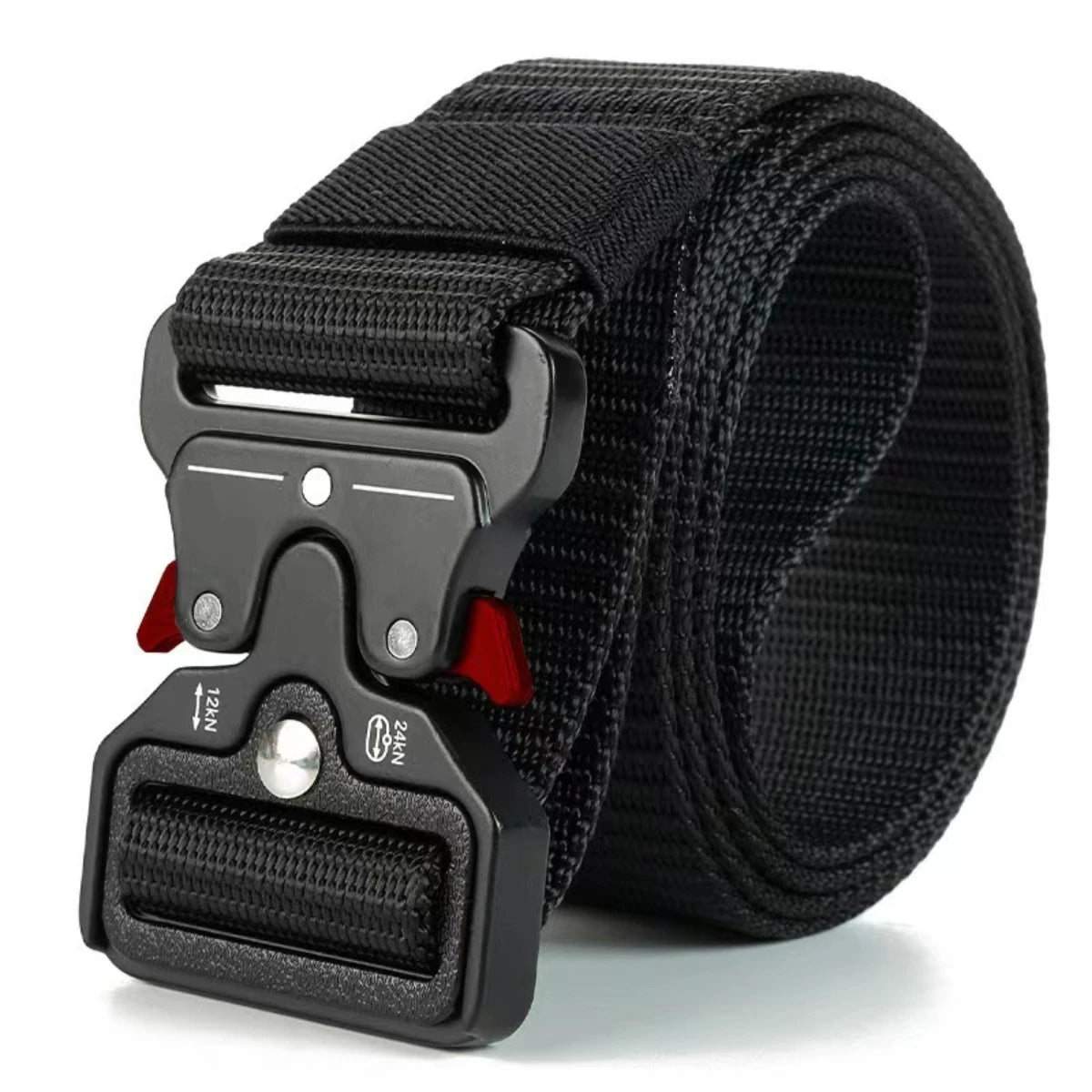 Lightweight tactical belt with polymer buckle – front view

