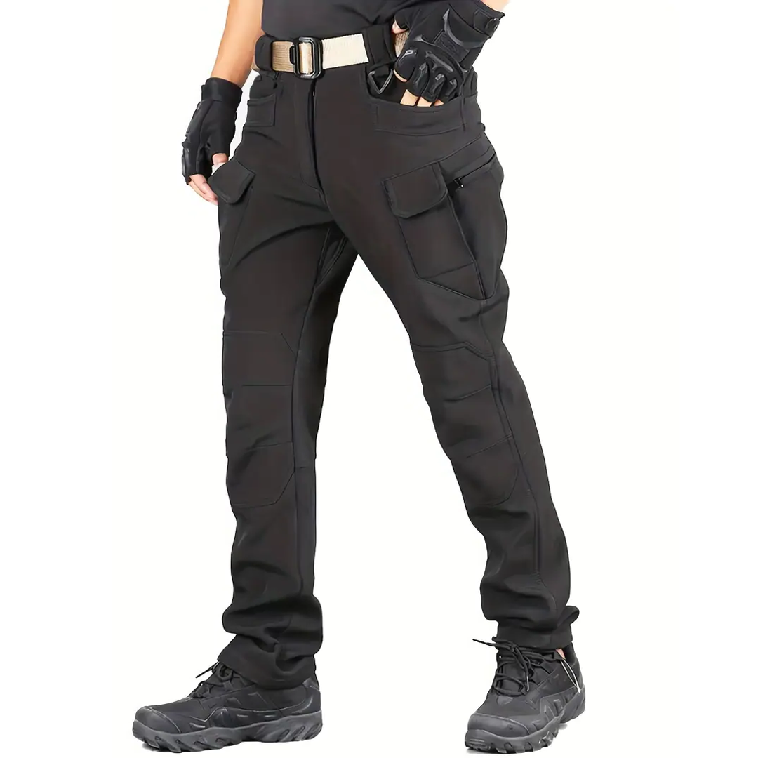 Men’s tactical winter pants with fleece lining – front view

