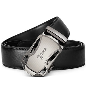 Minimalist Metal Leather Belt for Men - Oxvyn