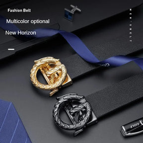Luxury Dragon-Pattern Leather Belt - Oxvyn