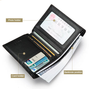 Slim Leather Front Pocket Wallet for Men - Oxvyn