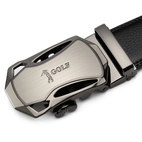 Minimalist Metal Leather Belt for Men - Oxvyn