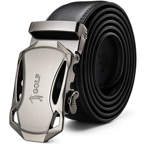 Minimalist Metal Leather Belt for Men - Oxvyn